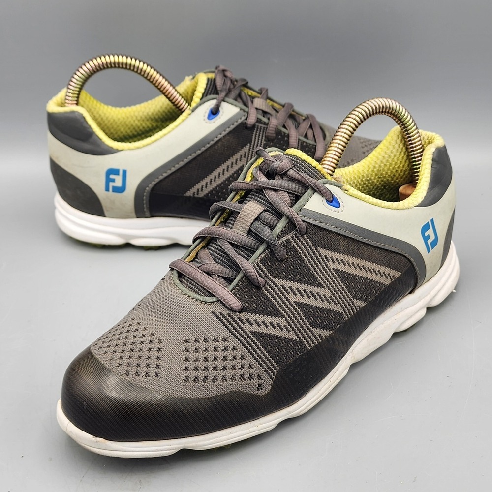 FootJoy DNA Helix Womens Size 6.5 W Golf Shoes‎ Black White Green Neon 98030